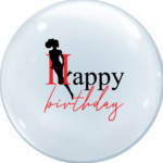Фото макета для плоттера Silhouette happy birthday lady